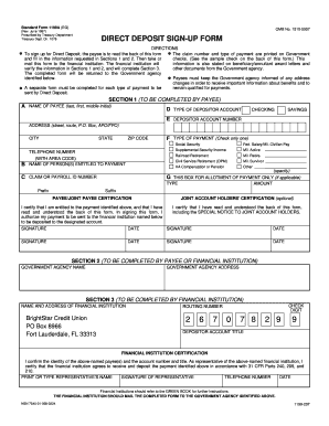 Standard Form 1199a Eg