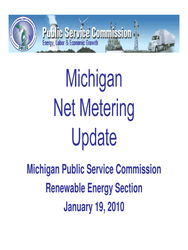 Michigan Net Metering Update Michigan  Form