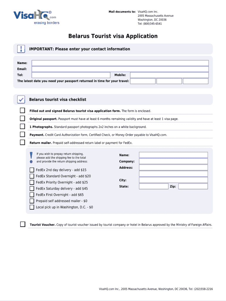 Application Canada  Form
