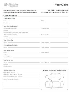 Allstate car accident form - Fill Out and Sign Printable PDF Template | SignNow
