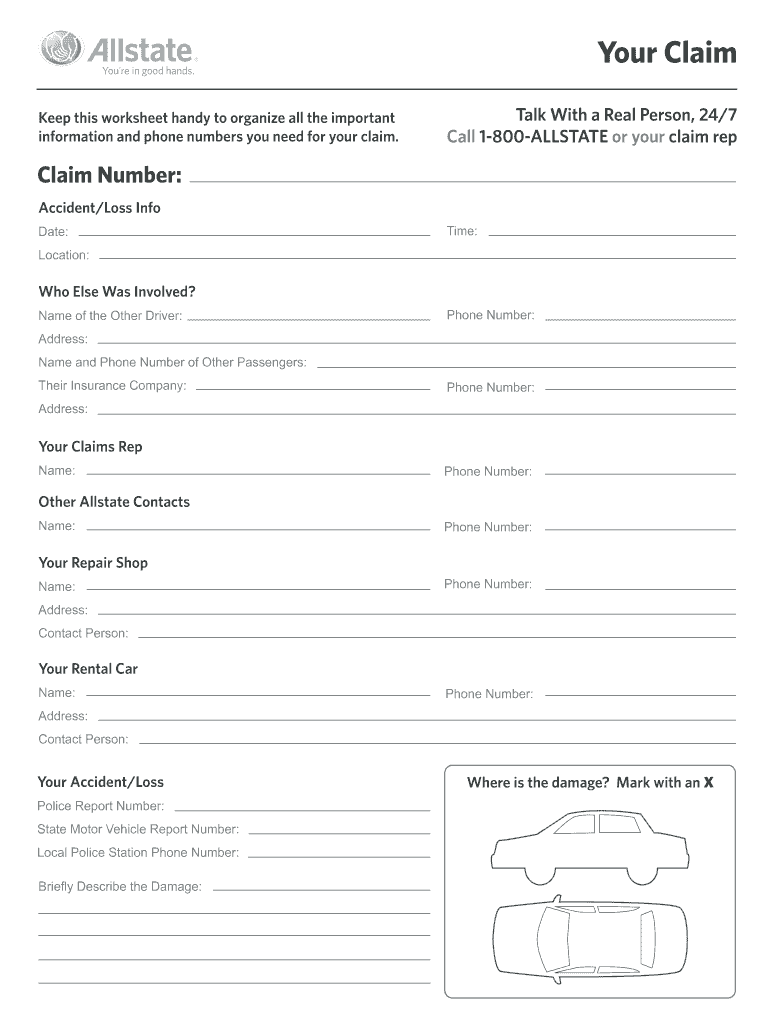 Allstate Your Accident Form Fill Out And Sign Printable PDF Template