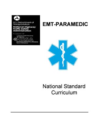 Paramedic National Standard Curriculum  Form