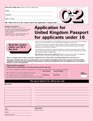 British Passport Renewal Travisa Form