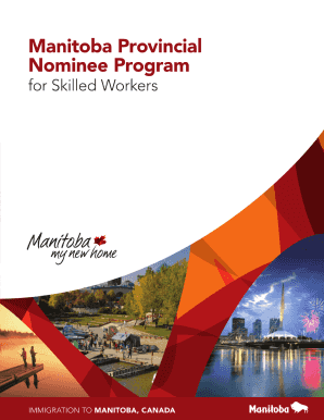 Manitoba Provincial Nominee Program Application Form &amp; Fillable