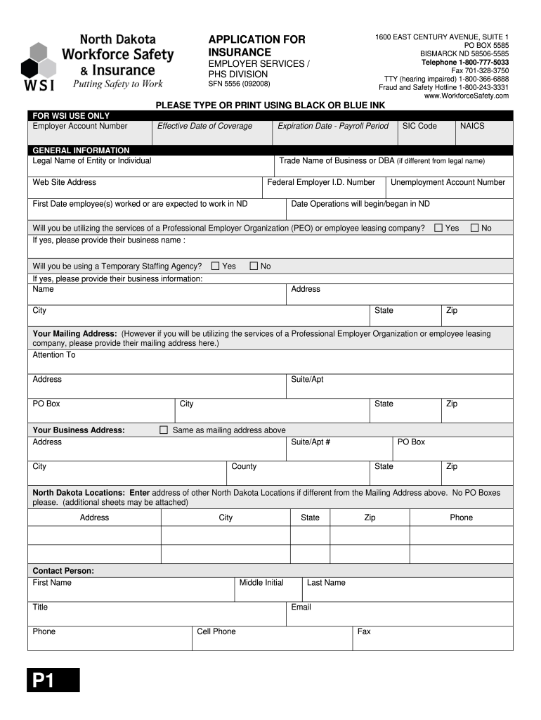 Application for Insurance  Form