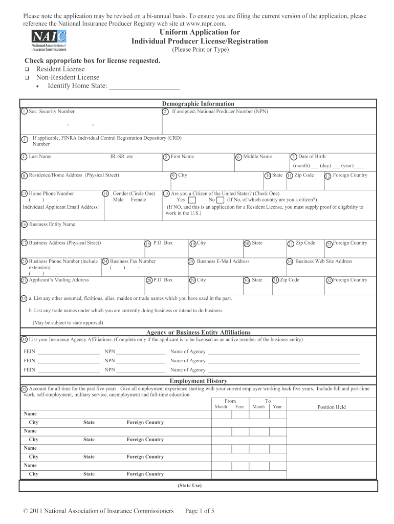 App Insurance License  Form