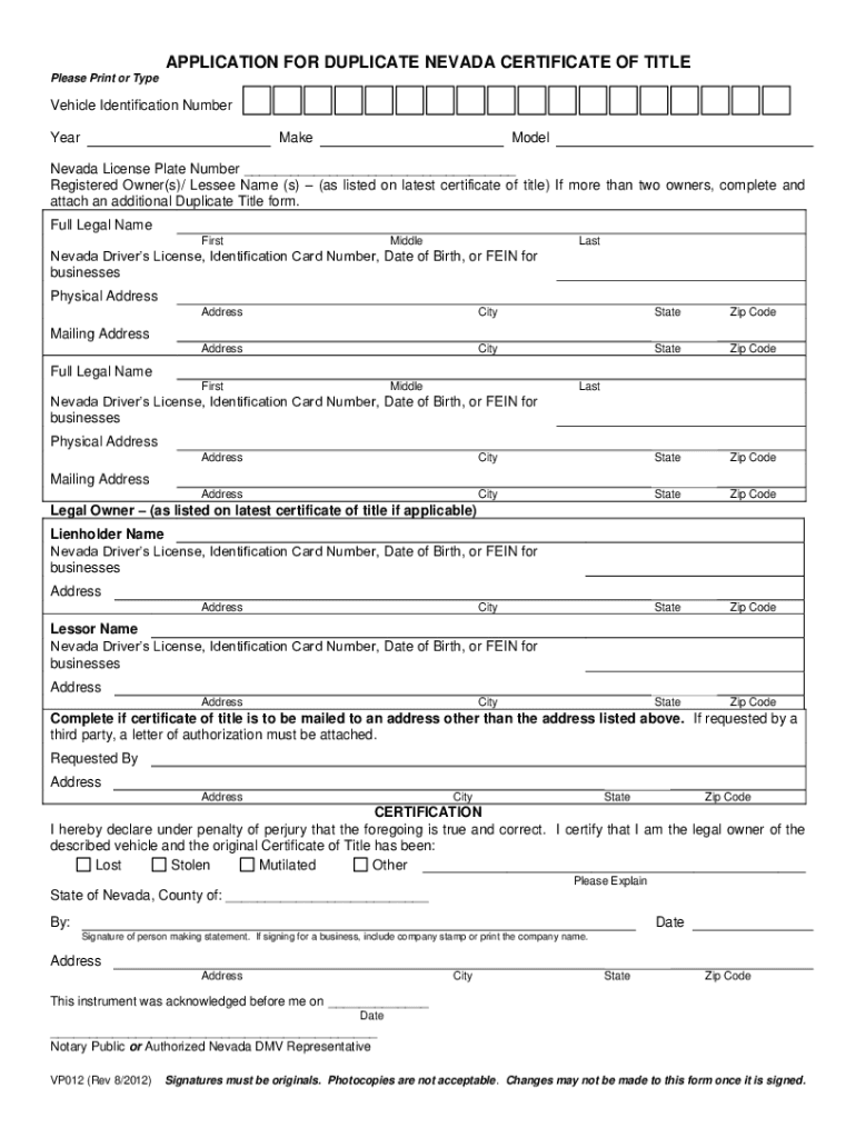 Vp012  Form