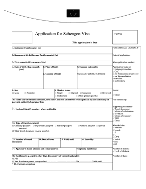 Schengen Visa Form Germany