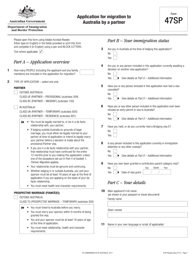  Application Form Australian 2011-2024