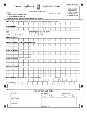 Passport Statas  Form