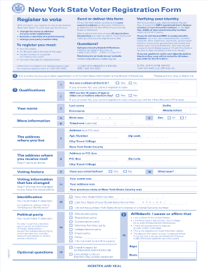 Voter Registration Ny  Form