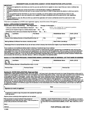 Mississippinew Voter Registration Form