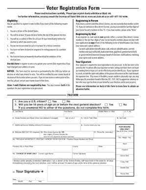  Ohio Voter Registration Form 2008