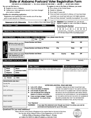 Alabama Voter Registration Form