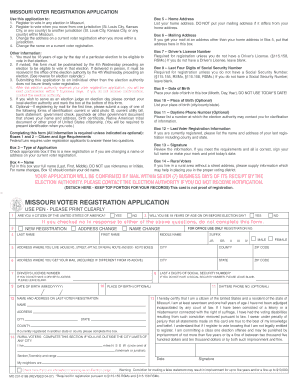 Missouri Voter Registration Form Online