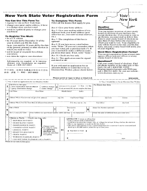 You Can Use This Form to &#039; Register to Vote in New York State Calvoter