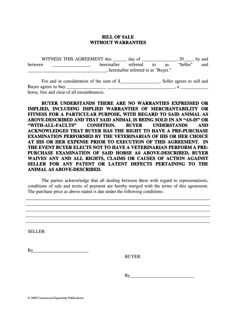  Fillable Az Livestock Bill of Sale 2000-2024