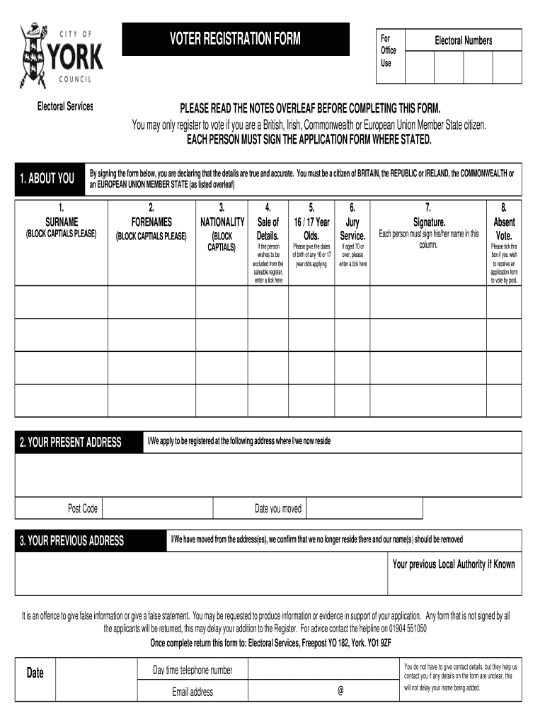 Rolling Registration Form PDF