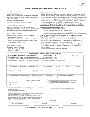 Illinois Online Voter Registration  Form