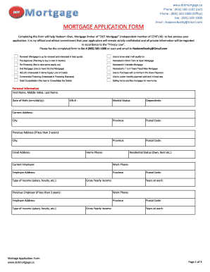 What Does a Mortgage Application Look Like  Form