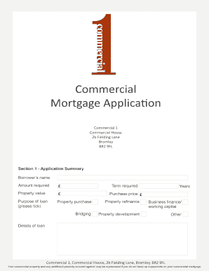 Commercial Mortgage Application Commercial1  Form