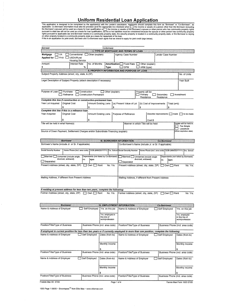 Mortgage Application Form  Castle Services LLC