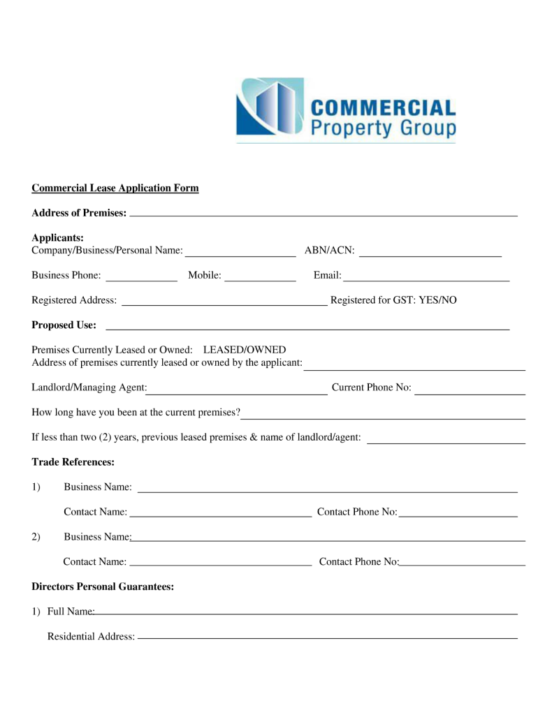 Commercial Lease Agreement Template  Form