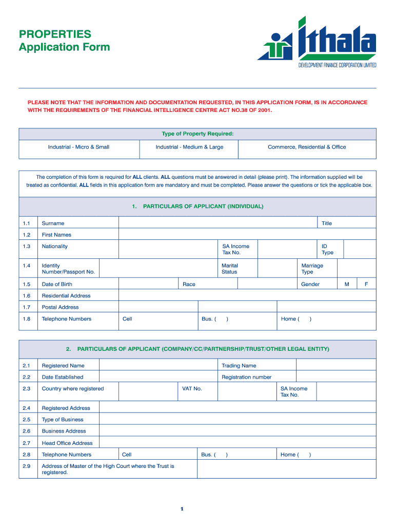 Get and Sign PROPERTIES ' I  Ithala Co  Form