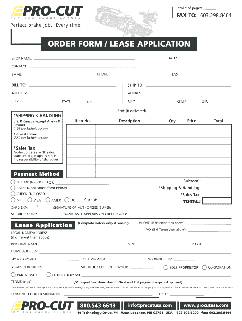 Lease pdfFiller Form