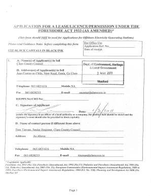 Foreshore Lease Agreement Sample  Form