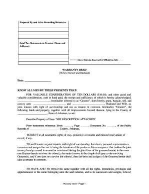 Survivorship Deed Template  Form