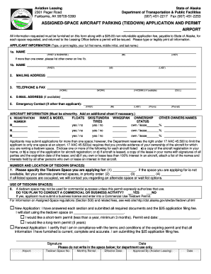 State of Alaska Tie Down Office Form