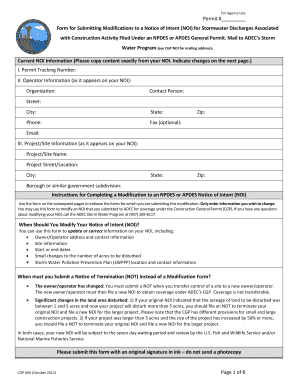 Permit # Page 1 of 5 Form for Submitting Modifications to a Dec Alaska