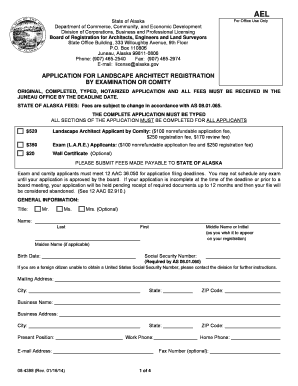 APPLICANT INSTRUCTIONS for LANDSCAPE Commerce Commerce Alaska  Form