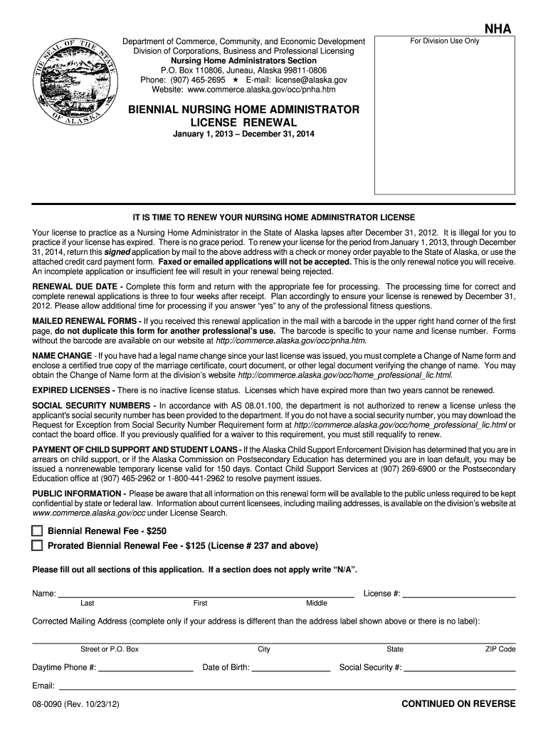 Alaska Department of Commerce , Community, and Economic Commerce Alaska  Form