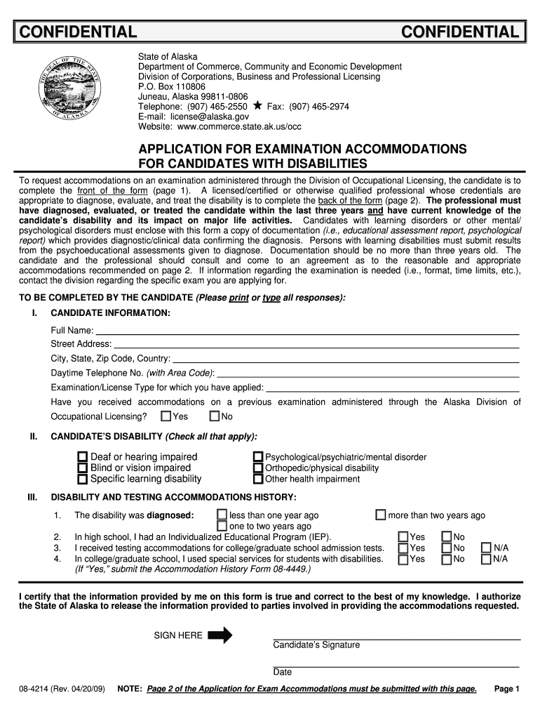 State of Alaska Department of Commerce, Community and Economic Development Division of Corporations, Business and Professional L  Form