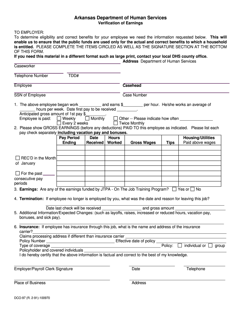  Dco 97 Form 2007-2024