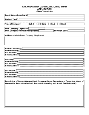 ARCMF Application PDF Arkansas Arkansas  Form