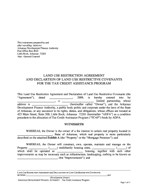 Land Use Agreement Template  Form