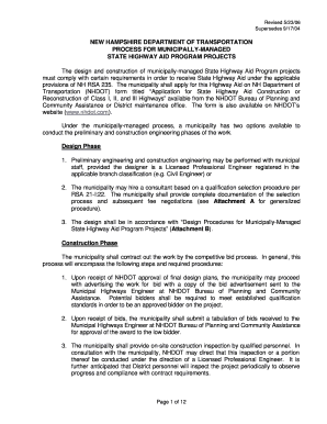 MM State Highway Aid Process NH Gov Nh  Form