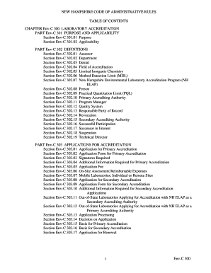 Env C 300 Laboratory Cert New Hampshire Department of Des Nh  Form