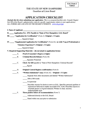 GAL Form 2 NH Gov Nh