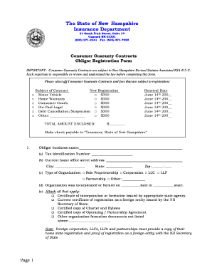 The State of New Hampshire Insurance Department NH Gov Nh  Form