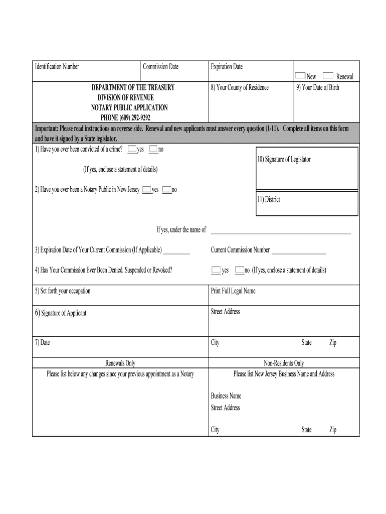 Notary Application Form