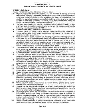 SPECIAL FUELS and IMPORTER for USE TAXES 57 43 Legis Nd  Form