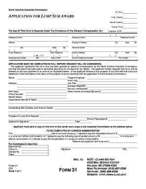 Industrial Commission Form 31