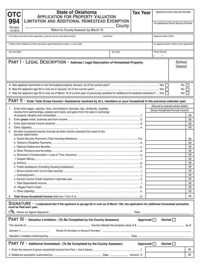  Otc 994  Form 2011