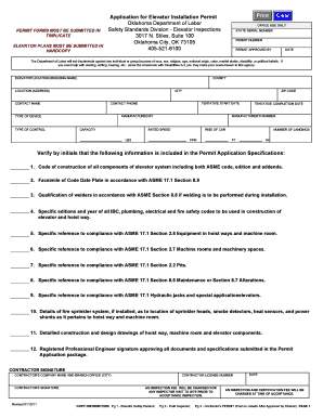 CODE SPECIFICATION CHECKLIST OK Gov Ok  Form