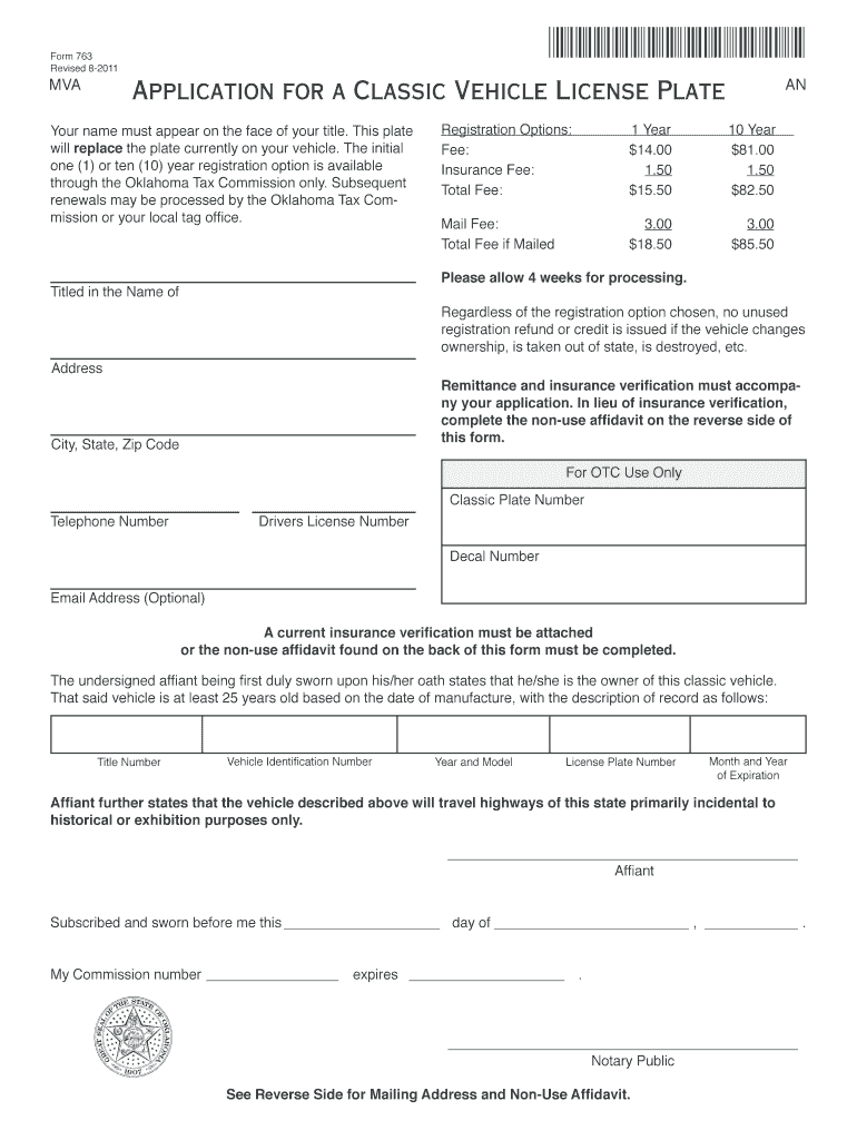 Form 763  Oklahoma Tax Commission  OK  Gov  Tax Ok