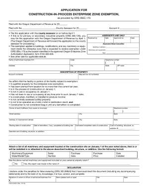 APPLICATION for CONSTRUCTION in PROCESS Oregon Gov Oregon  Form